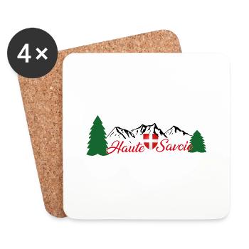 Haute-Savoie - Dessous de verre (lot de 4) - blanc - Devant