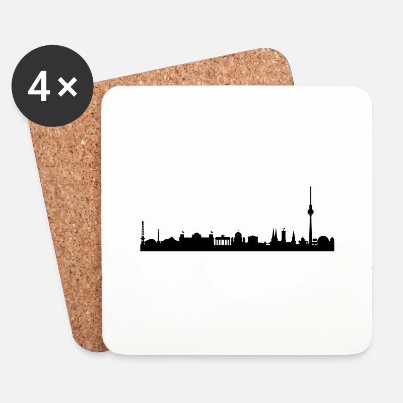 Berlin - Untersetzer (4er-Set) - Weiß