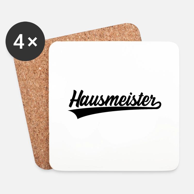 HAUSMEISTER - Untersetzer (4er-Set) - Weiß
