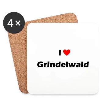 I Love Grindelwald - Untersetzer (4er-Set) - Weiß - Vorne