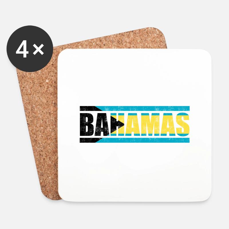 Bahamas - Untersetzer (4er-Set) - Weiß