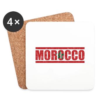 Maroc - Dessous de verre (lot de 4) - blanc - Devant