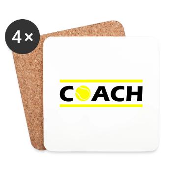 tennis coach - Untersetzer (4er-Set) - Weiß - Vorne