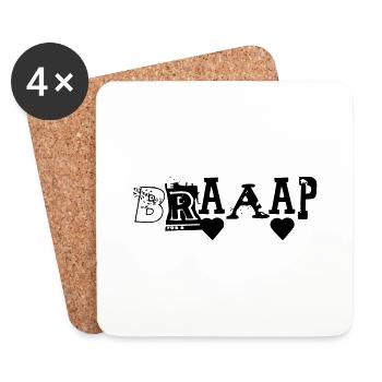 BRAAAP - Untersetzer (4er-Set) - Weiß - Vorne