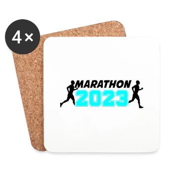 Marathon 2023 - Coasters (set of 4) - white - Front
