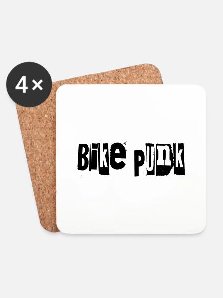 Bike punk - Coasters (set of 4) - white