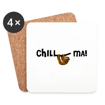 Chill ma! - Untersetzer (4er-Set) - Weiß - Vorne