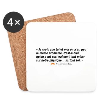 Surtout toi (b) - Dessous de verre (lot de 4) - blanc - Devant