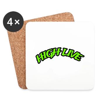 HIGH LIVE - Untersetzer (4er-Set) - Weiß - Vorne