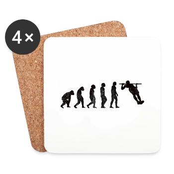 Fitness Athletes Muscle Bodybuilder Strength Training - Coasters (set of 4) - white - Front
