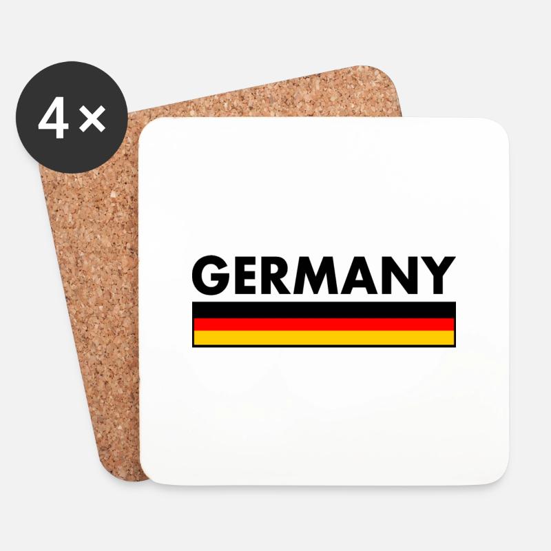 Deutschland - Untersetzer (4er-Set) - Weiß