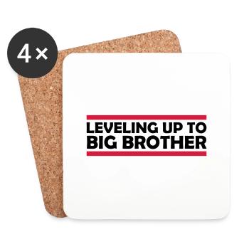 Leveling up big brother - Coasters (set of 4) - white - Front