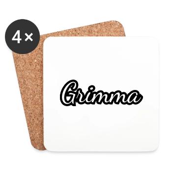 Grimma - Textdesign mit Stadtnamen - Untersetzer (4er-Set) - Weiß - Vorne