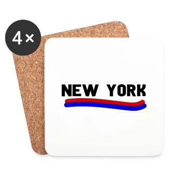 New York - Untersetzer (4er-Set) - Weiß - Vorne