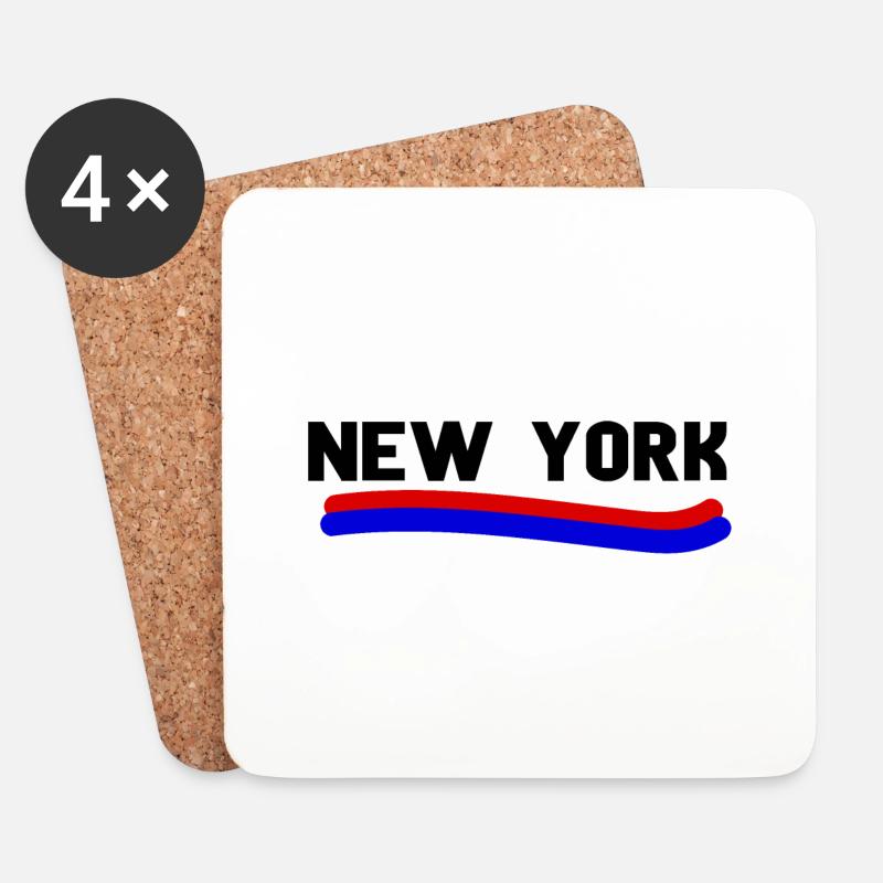 New York - Untersetzer (4er-Set) - Weiß