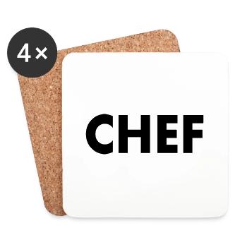 Chef - Untersetzer (4er-Set) - Weiß - Vorne