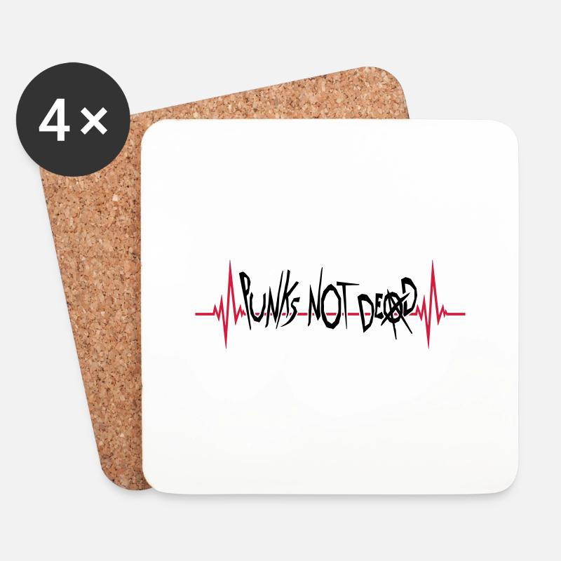 punks not dead Zitat - Untersetzer (4er-Set) - Weiß