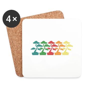 bonsai nebari japan yamadori bonsaibaum - Coasters (set of 4) - white - Front