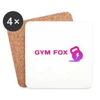 GYM FOX - Motivating Gym and Fitness Designs - Coasters (set of 4) - white - Front