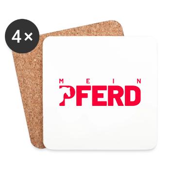 Mein Pferd - Untersetzer (4er-Set) - Weiß - Vorne