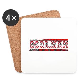 exyu balkan rock bosna croatia serbia - Coasters (set of 4) - white - Front