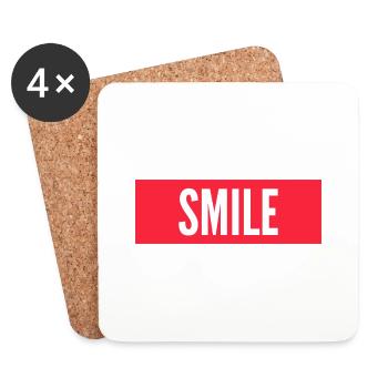 SMILE - Coasters (set of 4) - white - Front
