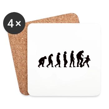 Football player Football coach Football footballer - Coasters (set of 4) - white - Front
