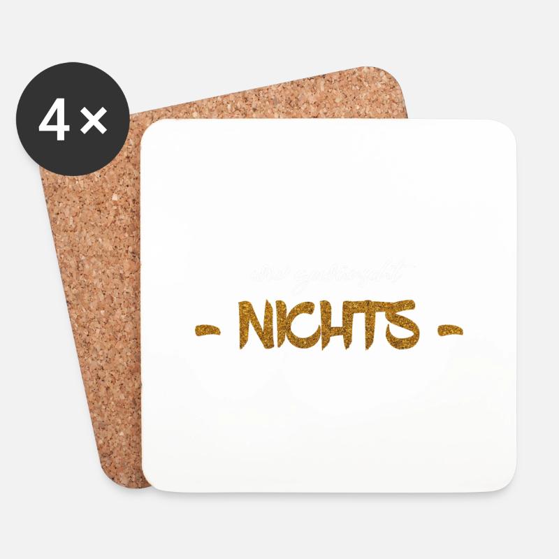Wie Gewünscht Nichts - Gold Edition - Untersetzer (4er-Set) - Weiß