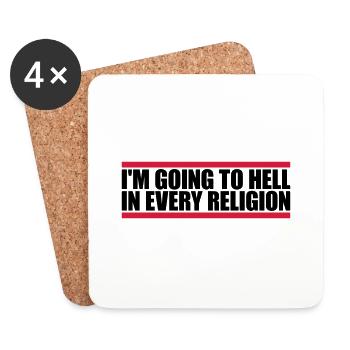 im going to hell - Untersetzer (4er-Set) - Weiß - Vorne
