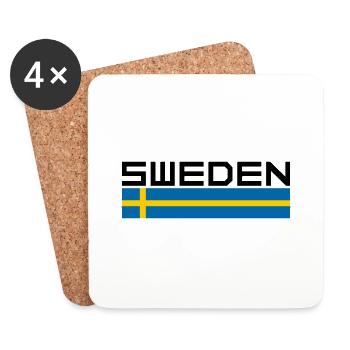Schweden - Untersetzer (4er-Set) - Weiß - Vorne