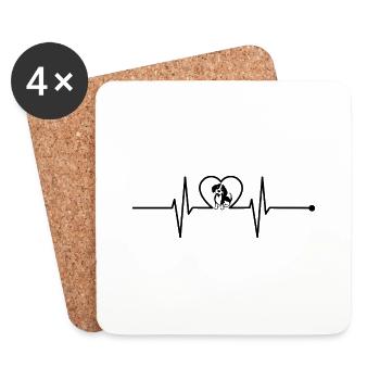 Hund Dog - Coasters (set of 4) - white - Front