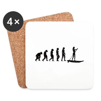 Stand Up Paddling Stand-Up Paddlers Stand-Up Paddling - Coasters (set of 4) - white - Front