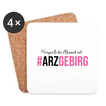 Erzgebirge Vergiss deine Heimat nicht - Untersetzer (4er-Set) - Weiß - Vorne