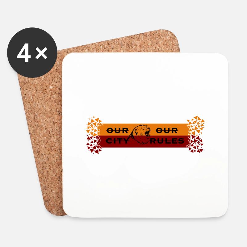 Our City Our Rules - Untersetzer (4er-Set) - Weiß