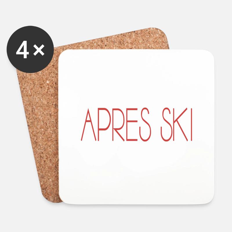 apres ski - Untersetzer (4er-Set) - Weiß