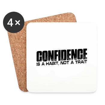 La confiance est une habitude, pas un trait 4 - Dessous de verre (lot de 4) - blanc - Devant