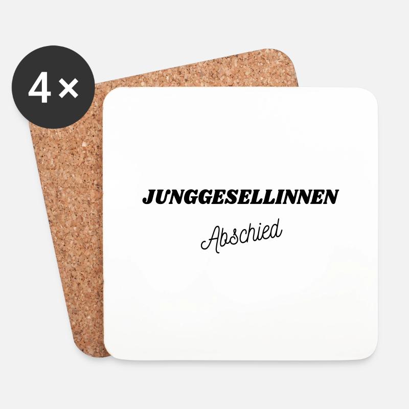 Junggesellinnenabschied - JGA - Untersetzer (4er-Set) - Weiß