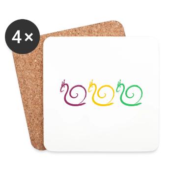 Snails - Coasters (set of 4) - white - Front