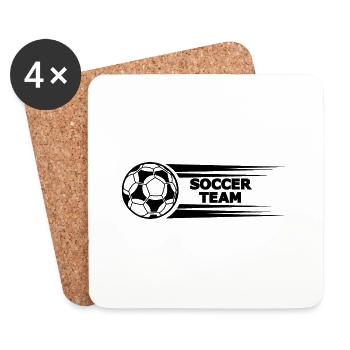 Fußball Soccer - Dessous de verre (lot de 4) - blanc - Devant