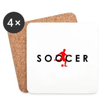 Fußball Football - Dessous de verre (lot de 4) - blanc - Devant