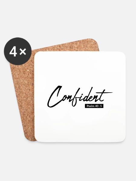 Confident - Untersetzer (4er-Set) - Weiß