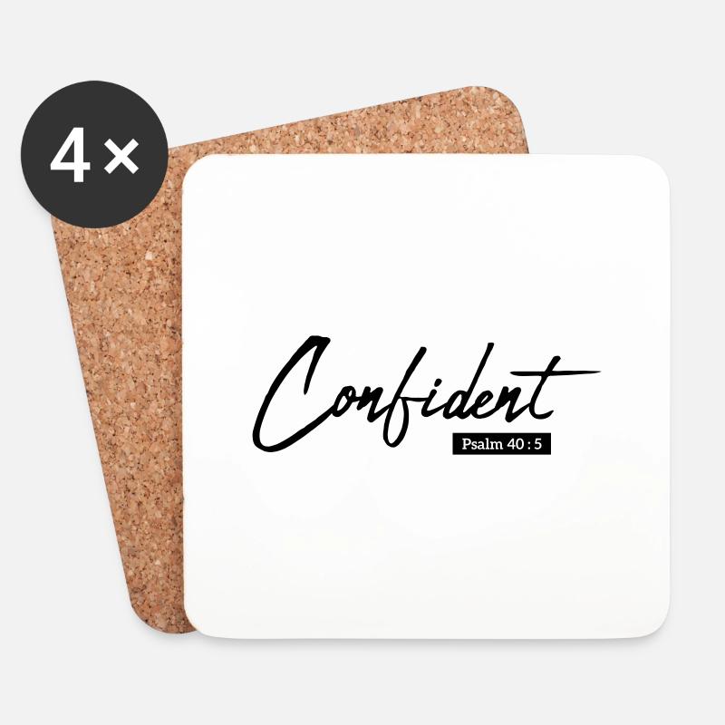 Confident - Untersetzer (4er-Set) - Weiß