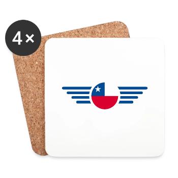 Ich liebe Chile - Untersetzer (4er-Set) - Weiß - Vorne