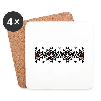 AMAZIGH BERBERE KABYLE Z AMAZIGH MOTIF KABYLE - Dessous de verre (lot de 4) - blanc - Devant