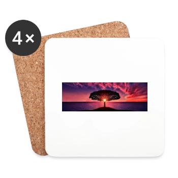 Sonnenuntergang - Untersetzer (4er-Set) - Weiß - Vorne