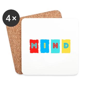 MIND style 80's - Dessous de verre (lot de 4) - blanc - Devant