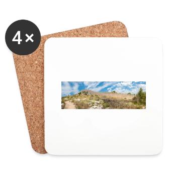 Le mur d’Oštrica (Bedem Grebastica) Croatie - Dessous de verre (lot de 4) - blanc - Devant