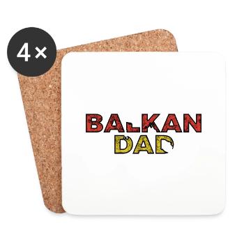 Balkans Bosnie Serbie Croatie Yougoslavie Macédoine - Dessous de verre (lot de 4) - blanc - Devant