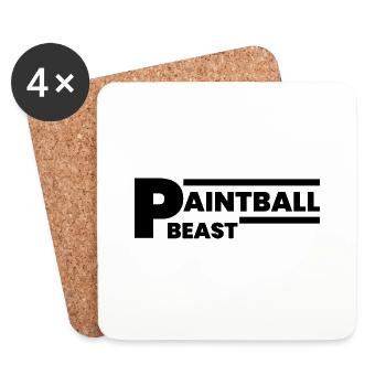 Paintball Airsoft - Dessous de verre (lot de 4) - blanc - Devant