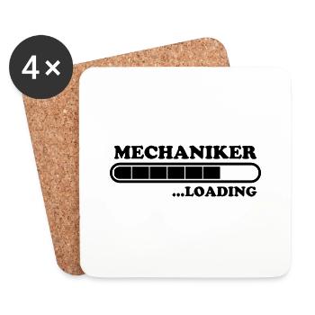 Mechaniker Spruch Lustiges Mechaniker Geschenk - Untersetzer (4er-Set) - Weiß - Vorne